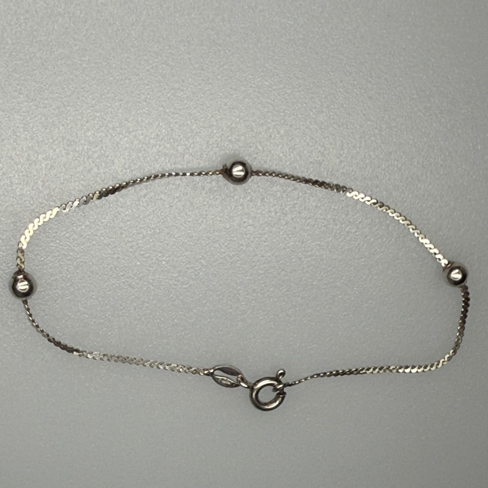 Dazzling Sparlking Delicate Elegant 925 Silver ITALY Chain Bracelet